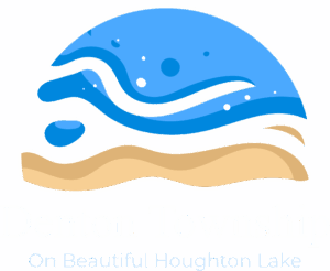 Abstract blue wave logo design.